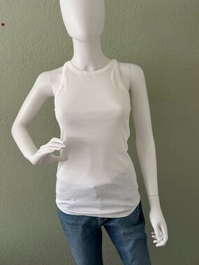 LOFT White Racerback Tank Top